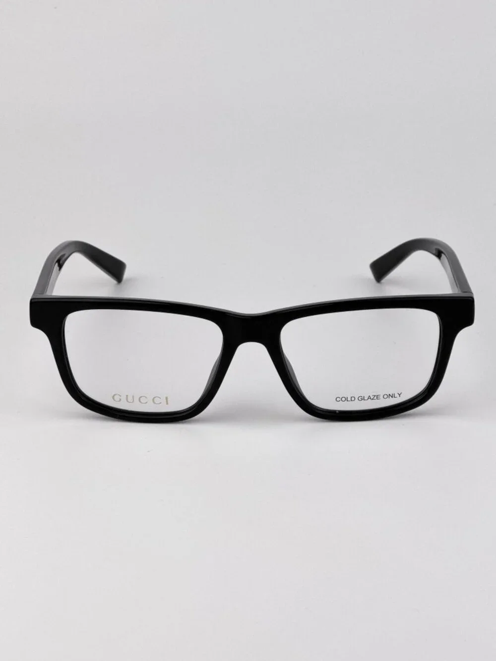 Gucci GG1987O 001 Rectangle Eyeglasses – Shiny Black | Men’s Designer Frames